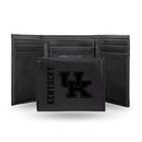 Kentucky Wildcats Custom Laser Engraved Trifold Wallet - Black