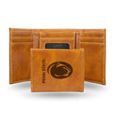 Penn State Custom Laser Engraved Trifold Wallet - Brown