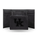 NCAA Kentucky Wildcats Laser Engraved Black Tri-Fold Wallet - Men's Accessory By Rico Industries