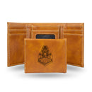 NCAA Purdue Boilermakers Laser Engraved Brown Tri-Fold Wallet - Men's Accessory By Rico Industries