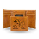 Notre Dame Fighting Irish Laser Engraved Trifold Wallet - Brown