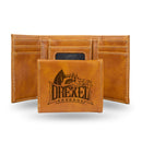 Drexel Dragons Laser Engraved Tri-Fold Wallet - Brown