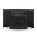 Philadelphia Eagles 2 Time Super Bowl Champions Black Laser Engraved Trifold Wallet