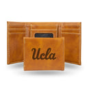 NCAA California-Los Angeles Bruins Laser Engraved Brown Tri-Fold Wallet - Men's Accessory By Rico Industries