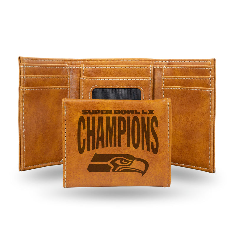 Seattle Seahawks 2026 Super Bowl LX Champions Laser Engraved Trifold W