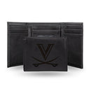 NCAA Virginia Cavaliers Laser Engraved Black Tri-Fold Wallet - Men's Accessory By Rico Industries