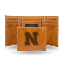 NCAA Nebraska Cornhuskers Laser Engraved Brown Tri-Fold Wallet - Men's Accessory By Rico Industries