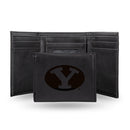 NCAA BYU Cougars Laser Engraved Black Tri-Fold Wallet - Men's Accessory By Rico Industries