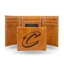 Cavaliers Laser Engraved Trifold Wallet - Brown