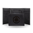 LA Clippers Laser Engraved Black Tri-Fold Wallet