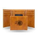 Magic Laser Engraved Brown Trifold Wallet