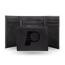 NBA Indiana Pacers Laser Engraved Black Tri-Fold Wallet - Men's Accessory By Rico Industries