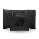 NBA Phoenix Suns Laser Engraved Black Tri-Fold Wallet - Men's Accessory By Rico Industries