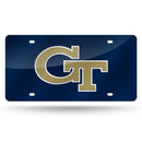 Georgia Tech Yellow Jackets Colored Laser Cut Auto Tag