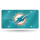 Miami Dolphins Colored Laser Cut Auto Tag