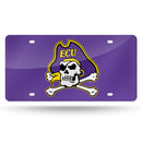 East Carolina Pirates Colored Laser Cut Auto Tag