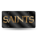Saints Gold Wormark On Black Base Laser