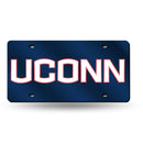Connecticut Huskies Colored Laser Cut Auto Tag