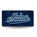 Maine Black Bears Colored Laser Cut Auto Tag