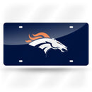 Denver Broncos Colored Laser Cut Auto Tag