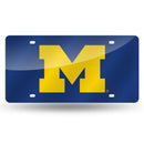 Michigan Wolverines Colored Laser Cut Auto Tag