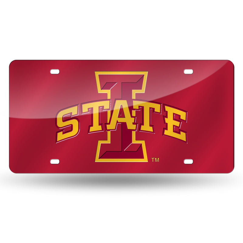 Iowas State Cyclones Colored Laser Cut Auto Tag