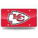 Kansas City Chiefs Colored Laser Cut Auto Tag