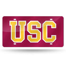 Southern California Trojans Colored Laser Cut Auto Tag