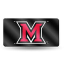Miami of Ohio Redhawks Colored Laser Cut Auto Tag