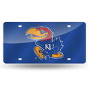 Kansas Jayhawks Colored Laser Cut Auto Tag