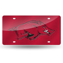 Arkansas Razorbacks Colored Laser Cut Auto Tag