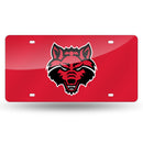 Arkansas State Red Wolves Colored Laser Cut Auto Tag