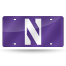 Northwestern Wildcats Colored Laser Cut Auto Tag