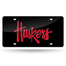 Nebraska Cornhuskers Colored Laser Cut Auto Tag