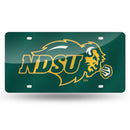 North Dakota State Bisons Colored Laser Cut Auto Tag