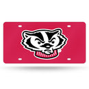 Wisconsin Badgers Colored Laser Cut Auto Tag