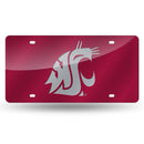 Washington State Cougars Colored Laser Cut Auto Tag