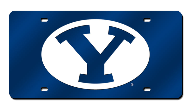 BYU Cougars Colored Laser Cut Auto Tag