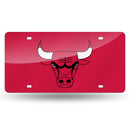 Chicago Bulls Colored Laser Cut Auto Tag