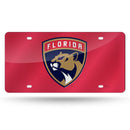 Florida Panthers Colored Laser Cut Auto Tag