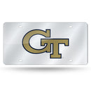 Georgia Tech Yellow Jackets Silver Laser Cut Tag