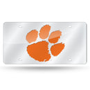 Clemson Tigers Silver Laser Cut Tag