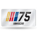 NASCAR 75Th Anniversary Silver Laser Cut Auto Tag