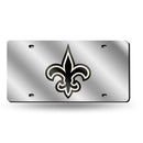 Saints - Fleur De Lis Silver Laser Tag