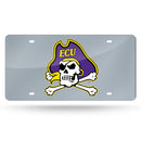 East Carolina Pirates Silver Laser Cut Tag