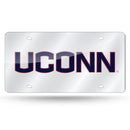 Connecticut Huskies Silver Laser Cut Tag