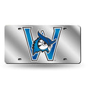 Westfield State Owls Silver Laser Cut Tag