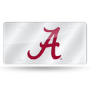 Alabama Crimson Tide Silver Laser Cut Tag