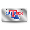Louisiana Tech Bulldogs Silver Laser Cut Tag