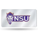 Northwestern State  Demons Silver Laser Cut Tag